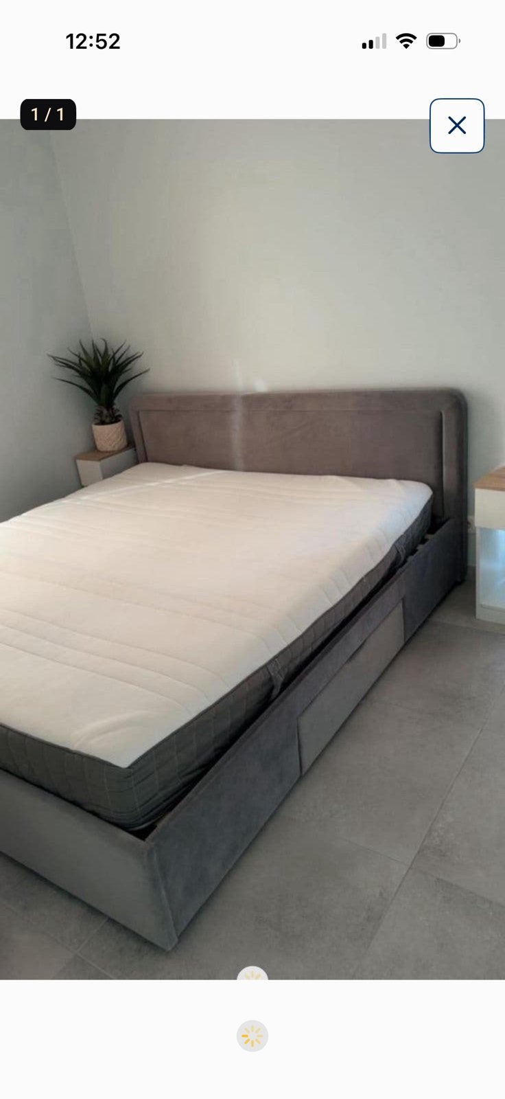 180x200 bed, Ophalen, Zo goed als nieuw