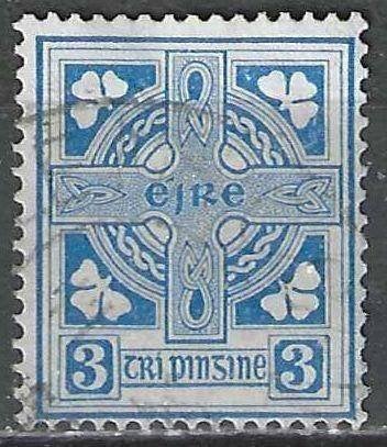 Ierland 1922/1924 - Yvert 45 - Keltisch kruis - 3 p. (ST), Postzegels en Munten, Postzegels | Europa | UK, Gestempeld, Verzenden
