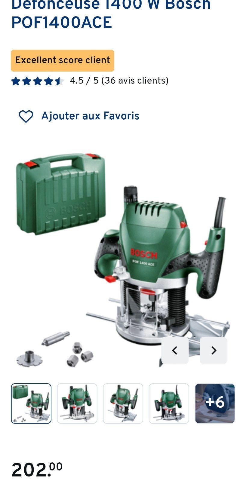 Défonceuse Bosch POF 1400 ACE, Enlèvement