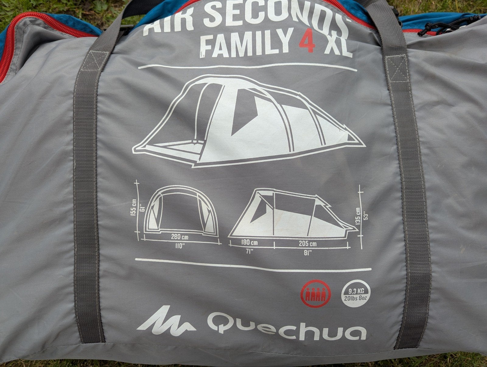 Quechua air seconds 4xl, Caravanes & Camping, Tentes, Enlèvement