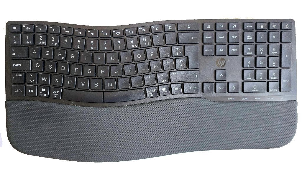 Toetsenbord HP 680 Comfort Dual-Mode Keyboard-AZERTY, Computers en Software, Toetsenborden, Ophalen, Azerty, Zo goed als nieuw
