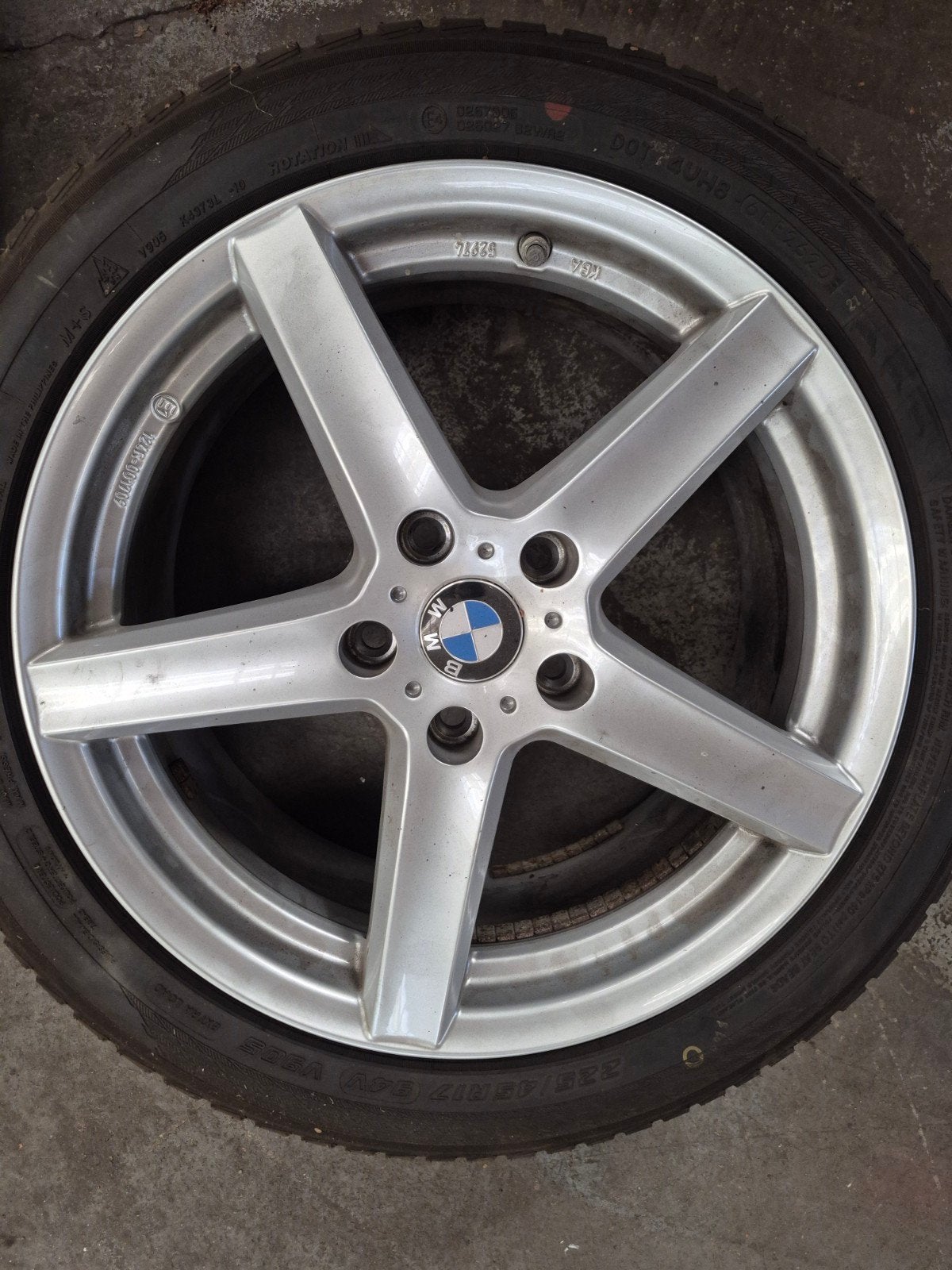 jante bmw 5x112 17 pouce aluminium + capteur, Enlèvement, Pneu(s)