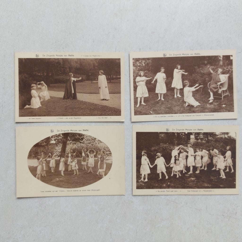4 oude postkaarten van Halle, Verzamelen, Postkaarten | België, Ophalen of Verzenden