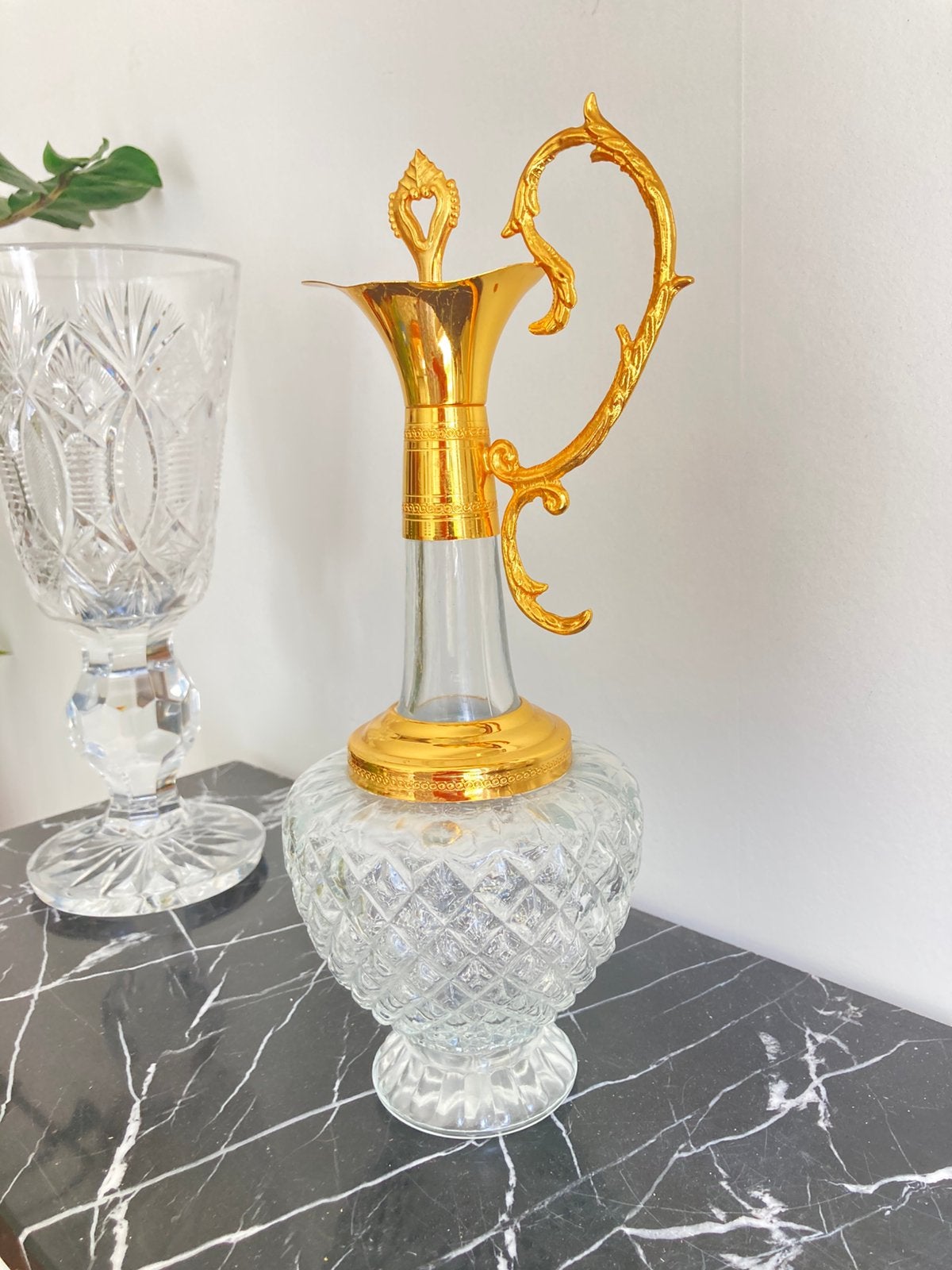 een vintage Italiaanse Hollywood Regency karaf, Ophalen of Verzenden