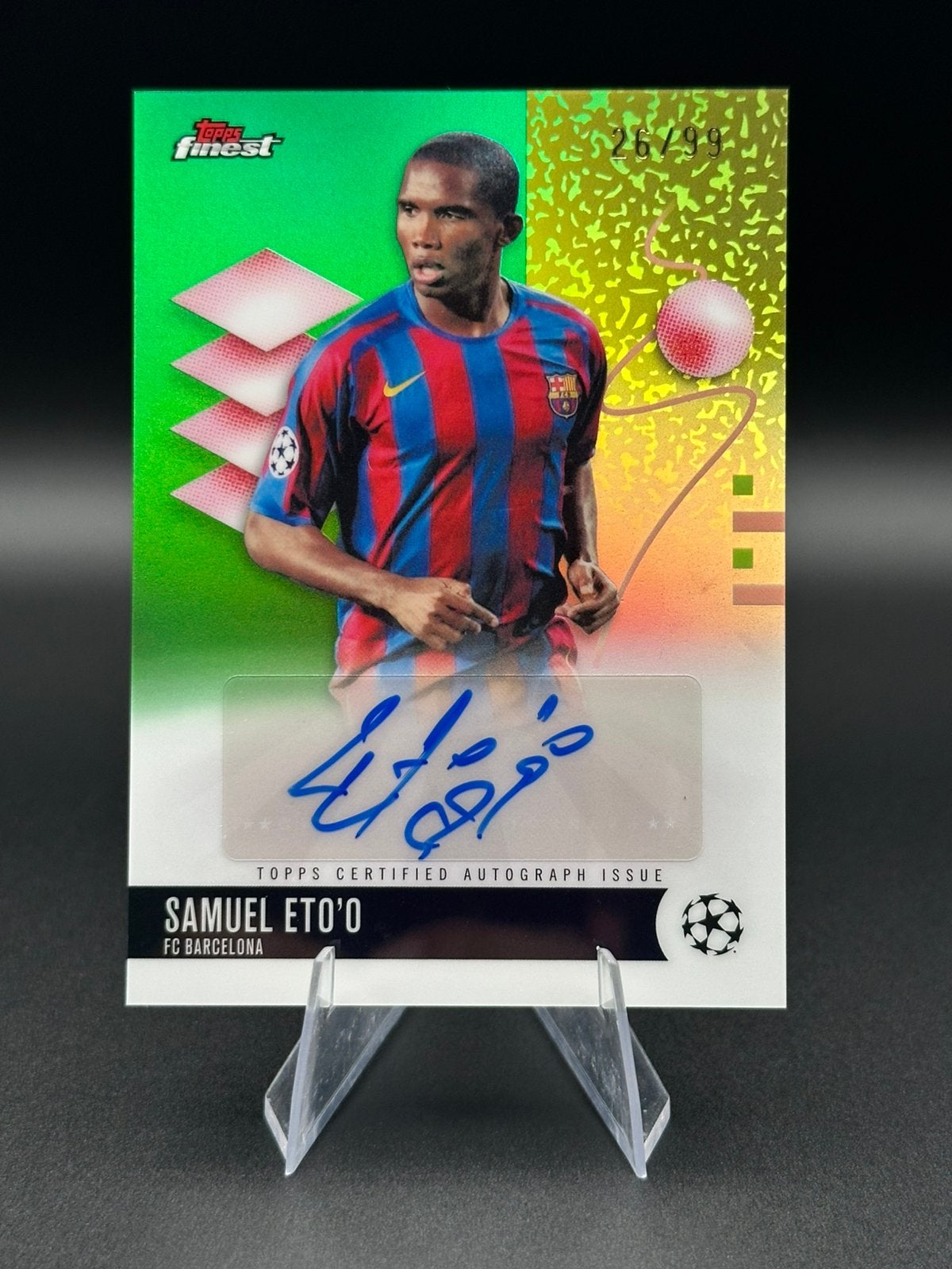 Topps Finest - Samuel Eto’o Auto /99, Enlèvement ou Envoi, Comme neuf