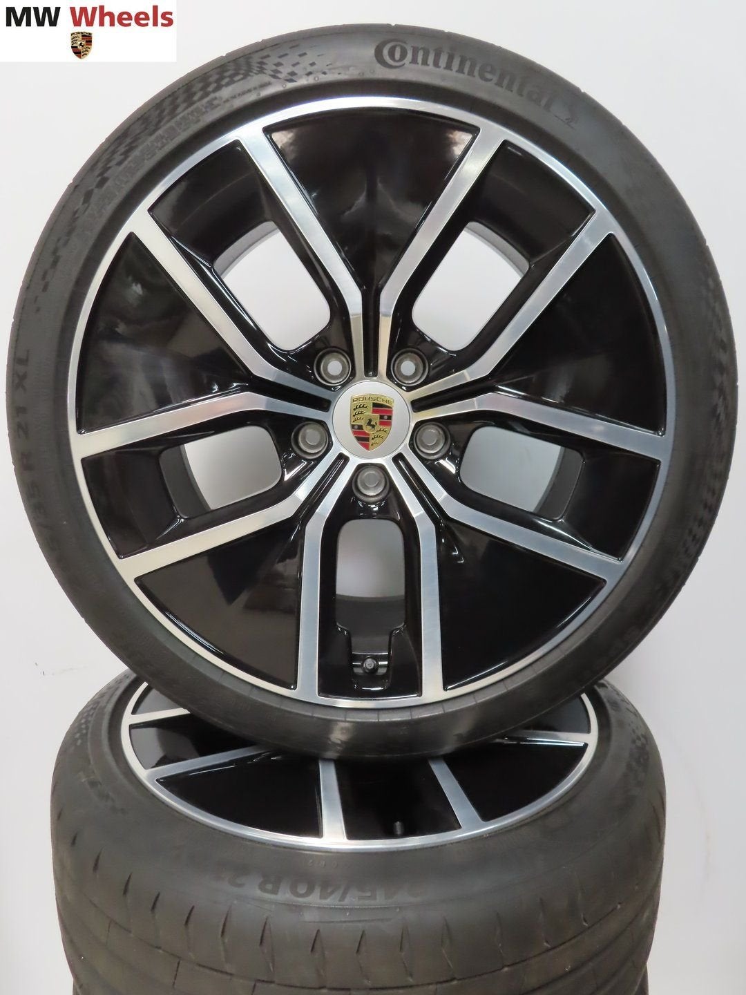 Originele Porsche Taycan Aero S 21 inch velgen zomerbanden, -, -, Banden en Velgen, Zomerbanden