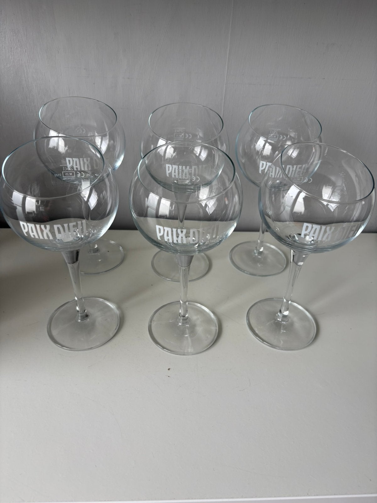 6 PAIX DIEU-glazen 25cl (10€ per stuk), Ophalen of Verzenden, Nieuw
