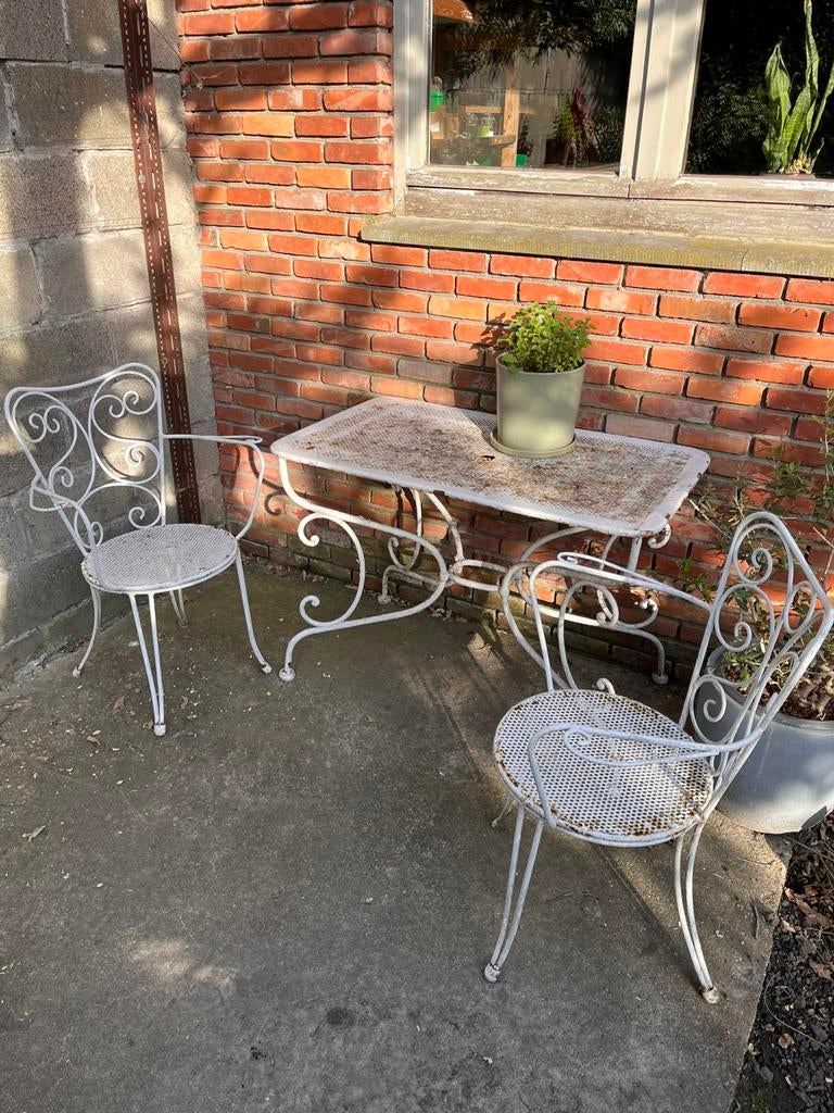 Antiek frans tuinset bistro, Ophalen