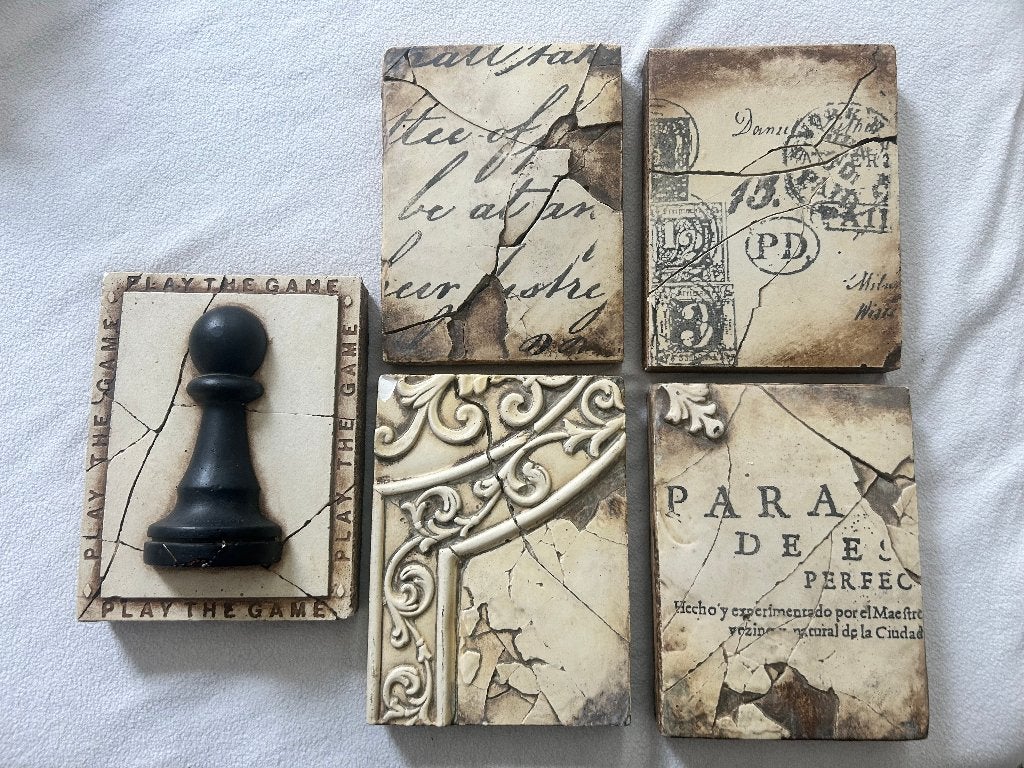 5 wandtegels van Sid Dickens samen te koop, Huis en Inrichting, Woonaccessoires | Wanddecoraties, Zo goed als nieuw, Decoratieobject