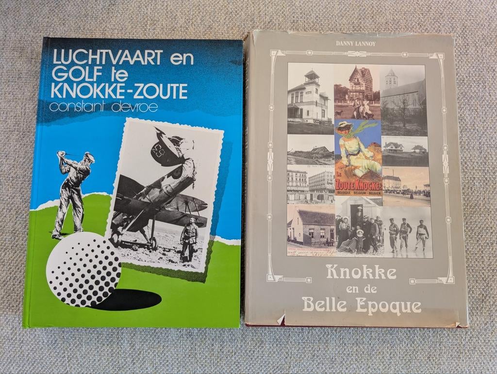 Ensemble de 2 livres - L'aviation et le golf à Knokke. Belle, Livres, Enlèvement ou Envoi, 19e siècle