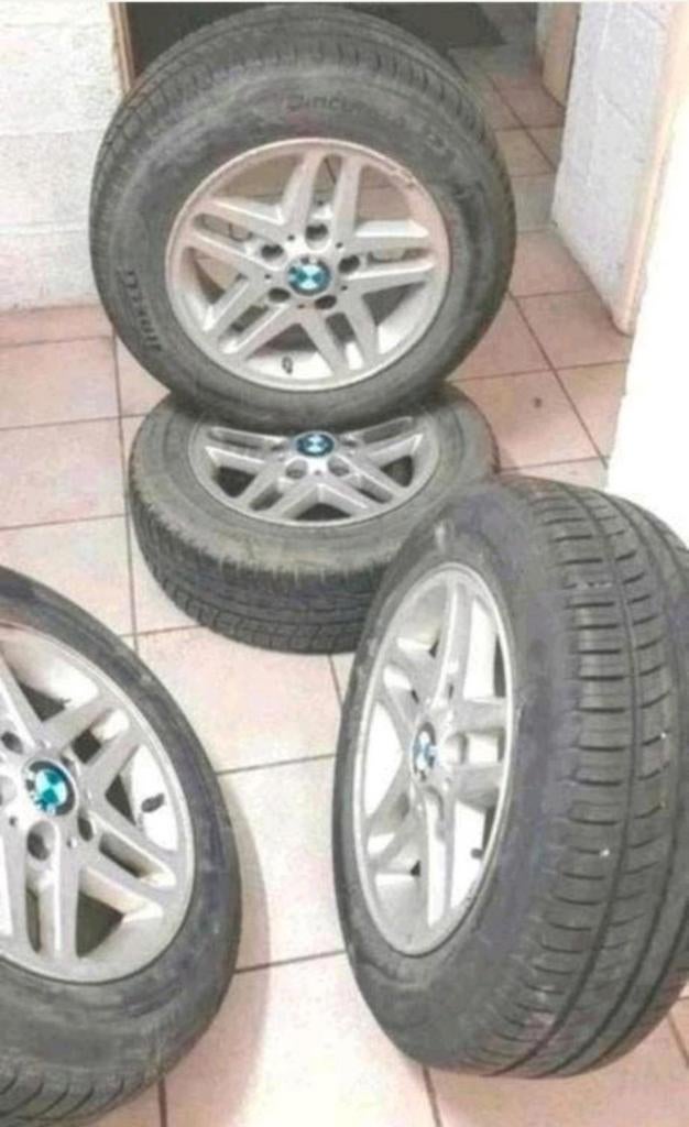 ORIGINELE BMW E36 ALUMINIUM VELGEN, Ophalen, Gebruikt, 15 inch, Banden en Velgen