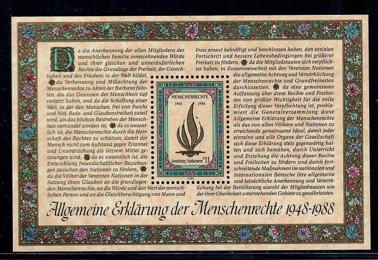UNO Wenen yvertnrs.: blok 4 postfris, Timbres & Monnaies, Enlèvement ou Envoi, Non oblitéré, Autres thèmes