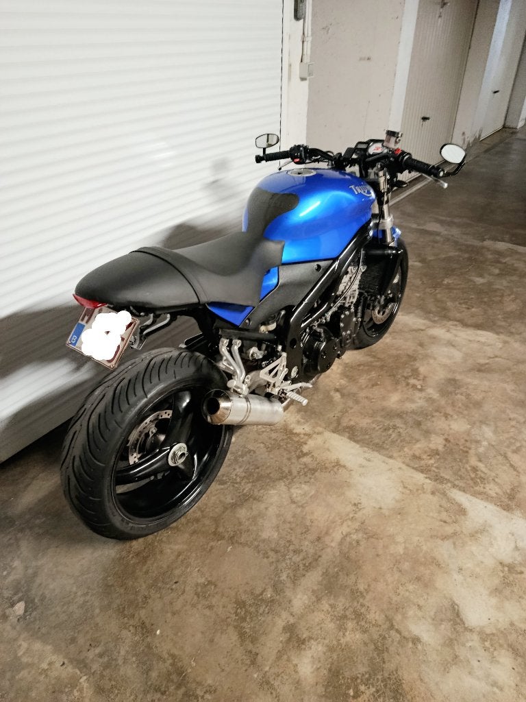 triumph daytona 955i, speed triple, cafe racer, Handvatverwarming, Motorrijbewijs A, 3 cilinders, Particulier