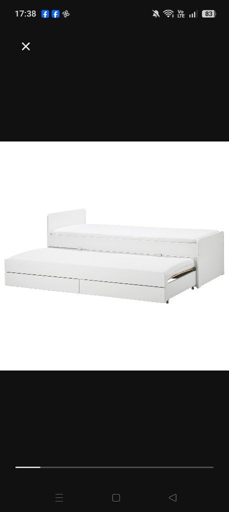 Kinderbed met bedlade, Ophalen, Gebruikt, 90 cm, Eenpersoons