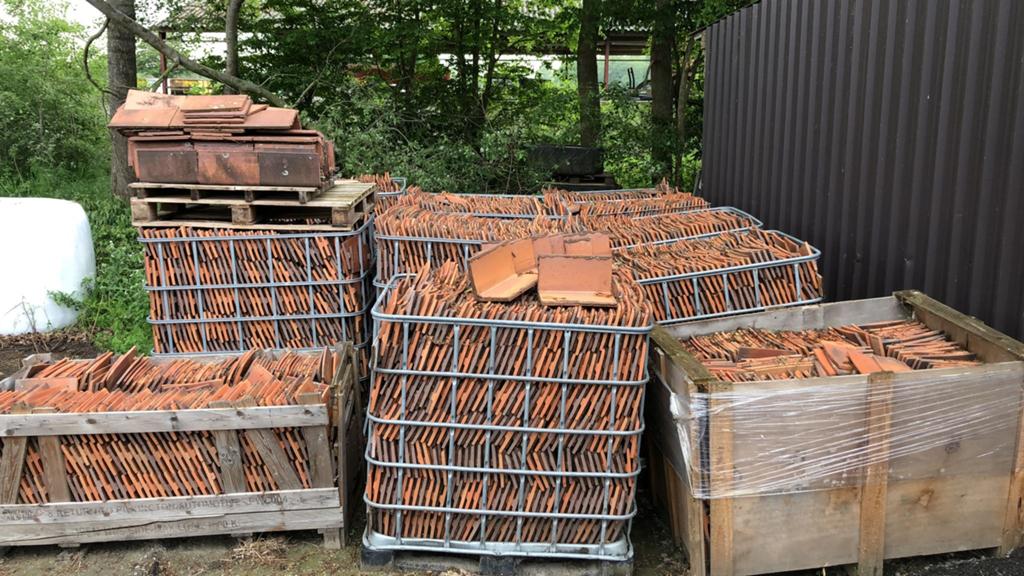 Tegelpannen, Doe-het-zelf en Bouw, Dakpannen en Dakbedekking, Ophalen, Gebruikt, 15 m² of meer, Dakpannen