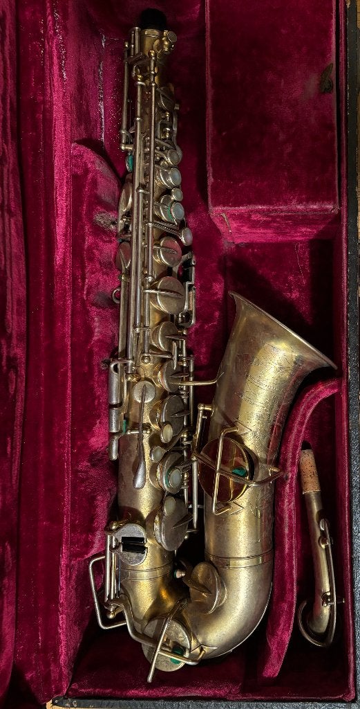 Saxophone alto Buescher True Tone 1923-24, Musique & Instruments, Enlèvement, Utilisé, Alto, Avec valise