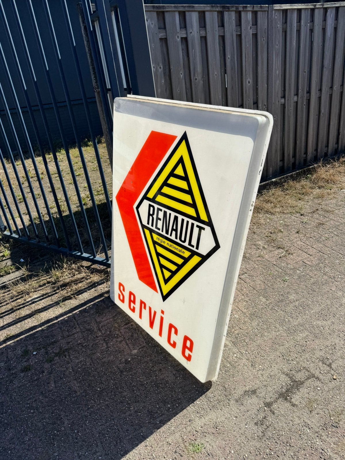 Grand caisson lumineux publicitaire RENAULT Service, ., Enlèvement, Utilisé, .