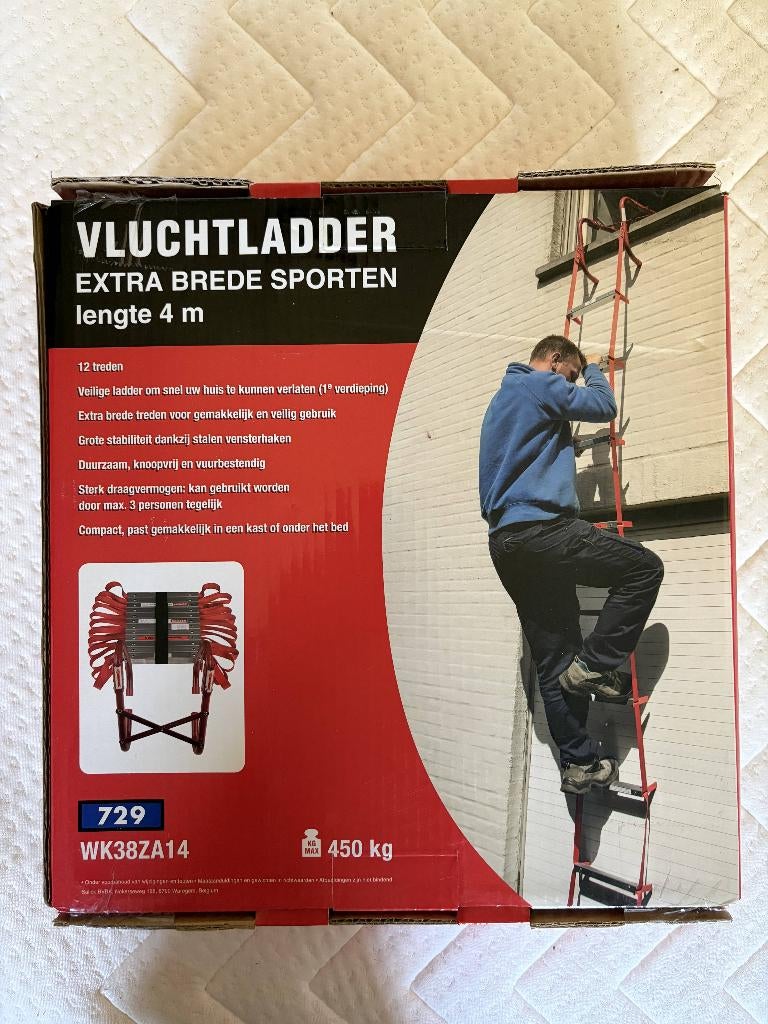 Vluchtladder (4m - extra brede sporten), Neuf, Pliable ou rétractable/escamotable, Échelle, Enlèvement