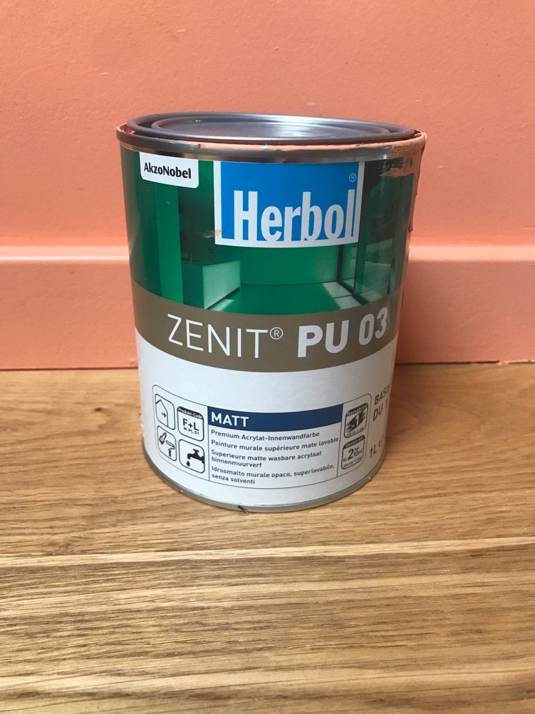 Herbol Zenit Pu03 koraalrode verf matte acryl !, Ophalen, Zo goed als nieuw, Overige typen