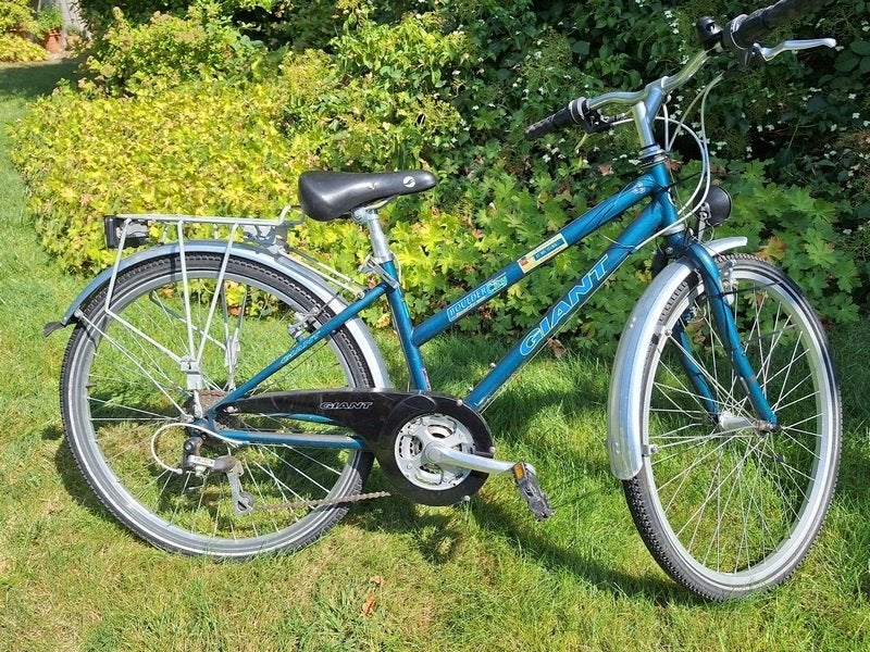 Giant Boulder City kindermountainbike, Fietsen en Brommers, Ophalen, Gebruikt, Velgrem, 14 inch of minder