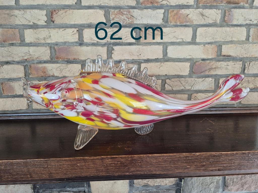 Grote vis in Murano-glas, Enlèvement, Comme neuf, Verre