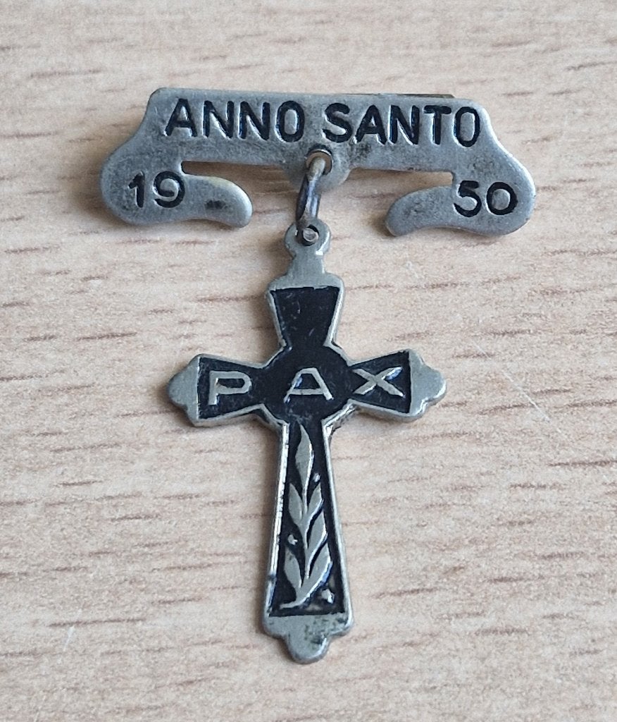 Bedevaartspeld - ANNO SANTO 1950 PAX, Ophalen, Gebruikt, Sieraad, Christendom | Katholiek