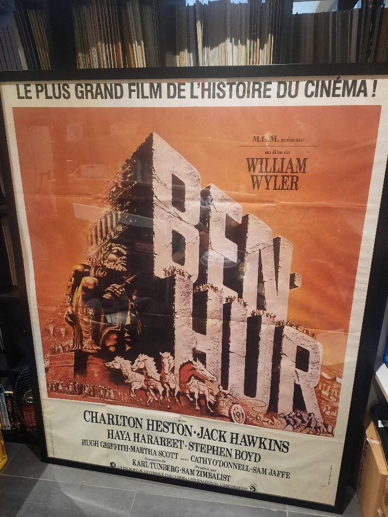 Orgininele filmposter Ben Hur (1959). Franse versie, Antiek en Kunst, Curiosa en Brocante, Ophalen