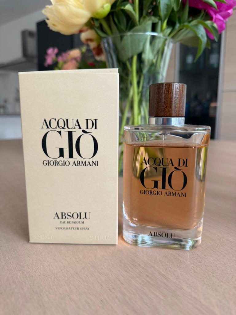 Acqua di Gio Absolu 125 ml, Handtassen en Accessoires, Uiterlijk | Parfum, Ophalen of Verzenden, Gebruikt