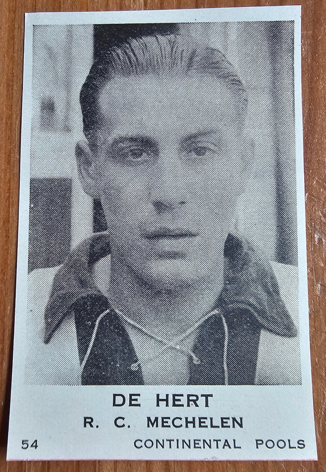 1947 Continental (pre panini) #53 De Hert R Mechelen Voetbal, Ophalen of Verzenden, Zo goed als nieuw, Plaatje