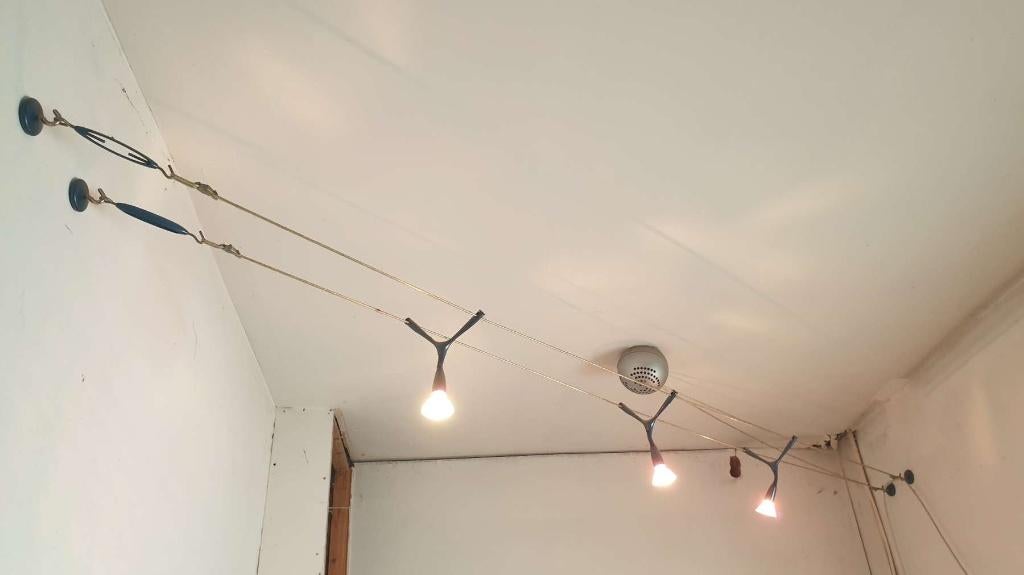 Rail verlichting met 3 spots halogeen, Ophalen, Halogeen