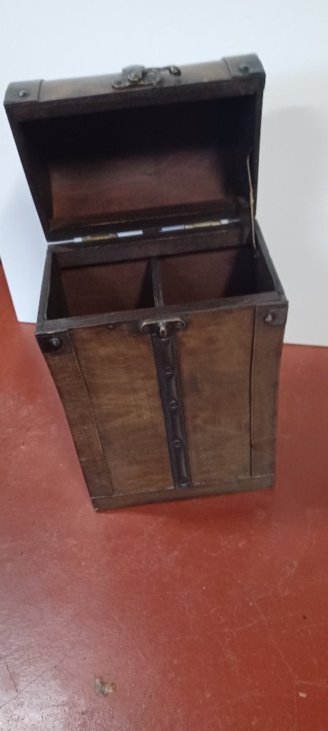 boîte à vin vintage en bois classique, Maison & Meubles, Enlèvement ou Envoi, Moins de 5 bouteilles, Comme neuf, Bois
