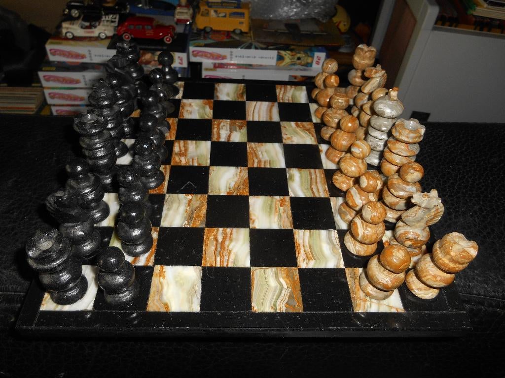Jeu d' échecs en marbre 25cm, Hobby & Loisirs créatifs, Enlèvement ou Envoi