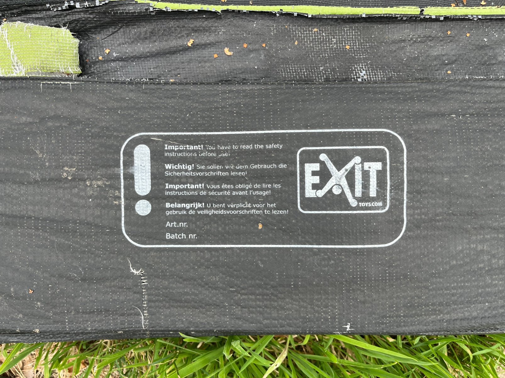 Exit trampoline ingraafmodel, Ophalen, Gebruikt
