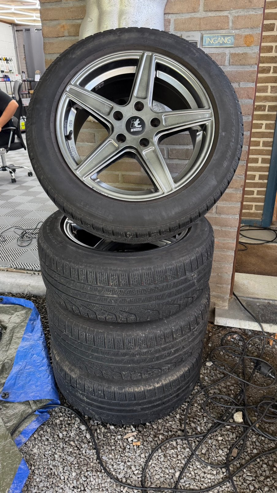 Winterbanden met velgenset 225/55 R17, Autos : Pièces & Accessoires, Pneus et Jantes, Pneus hiver, Véhicule de tourisme, 17 pouces
