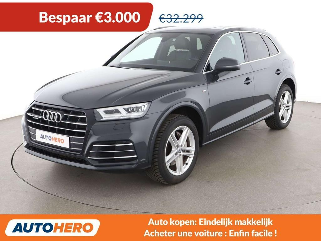 Audi Q5 55 TFSIe quattro sport (bj 2020, automaat), Auto's, Audi, Automaat, Gebruikt, Zwart, 5 zetels