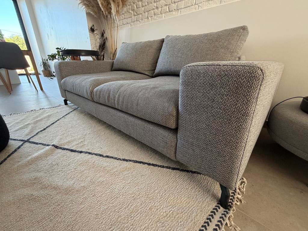 Fauteuil overstock gris/bleu chiné, Ophalen, Zo goed als nieuw