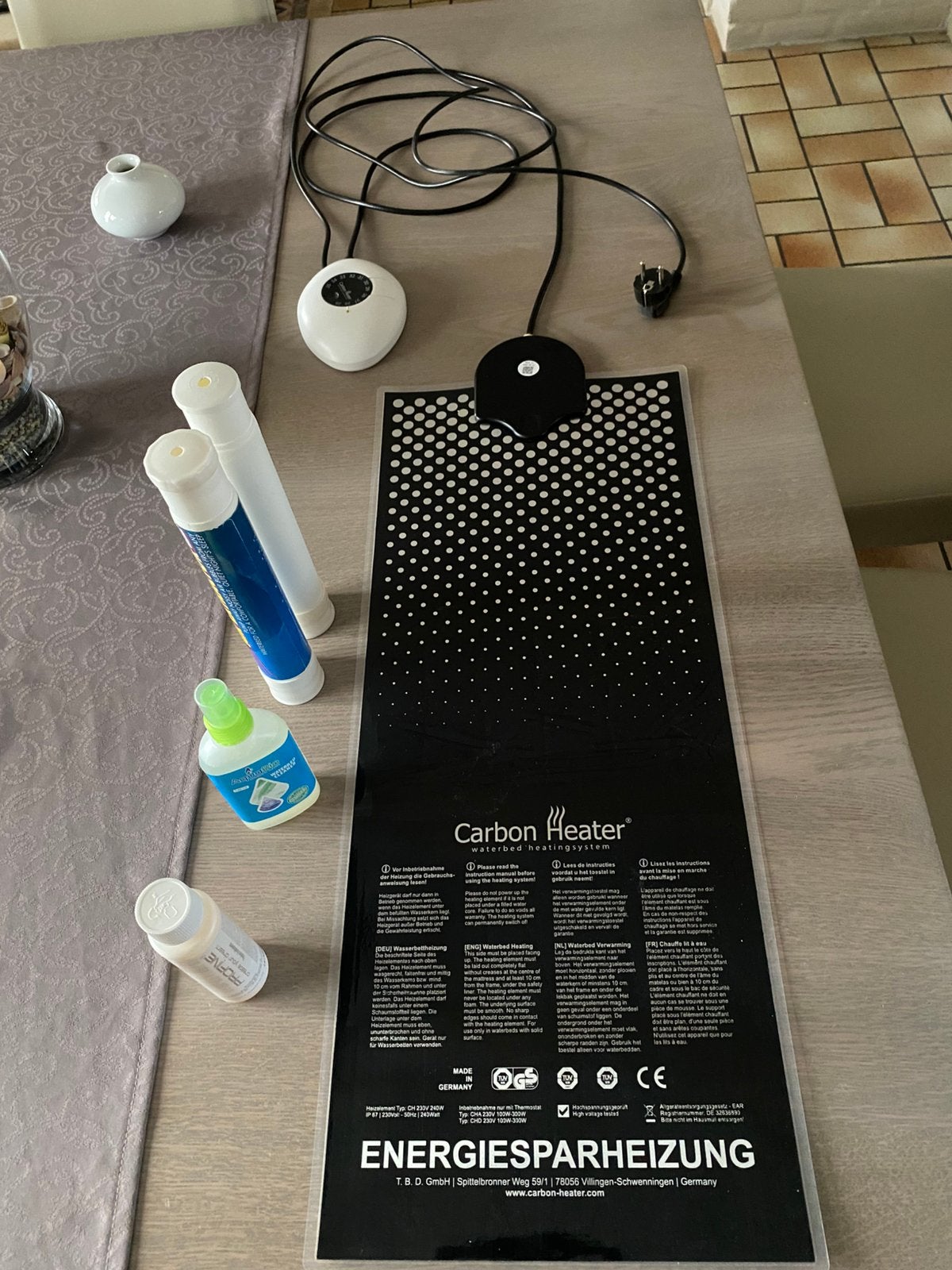 Waterbed onderhoudset + Verwarmer, Enlèvement, Comme neuf