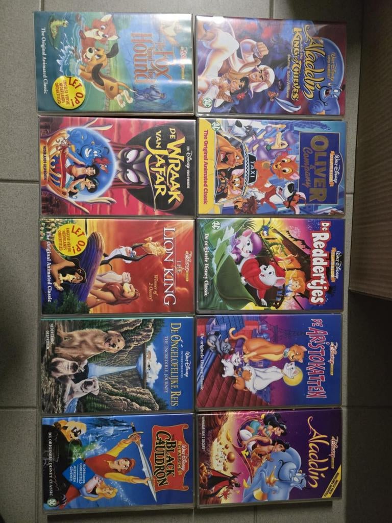 Grote verzameling Disney VHS films – Klassiekers (NL/EN, Enlèvement