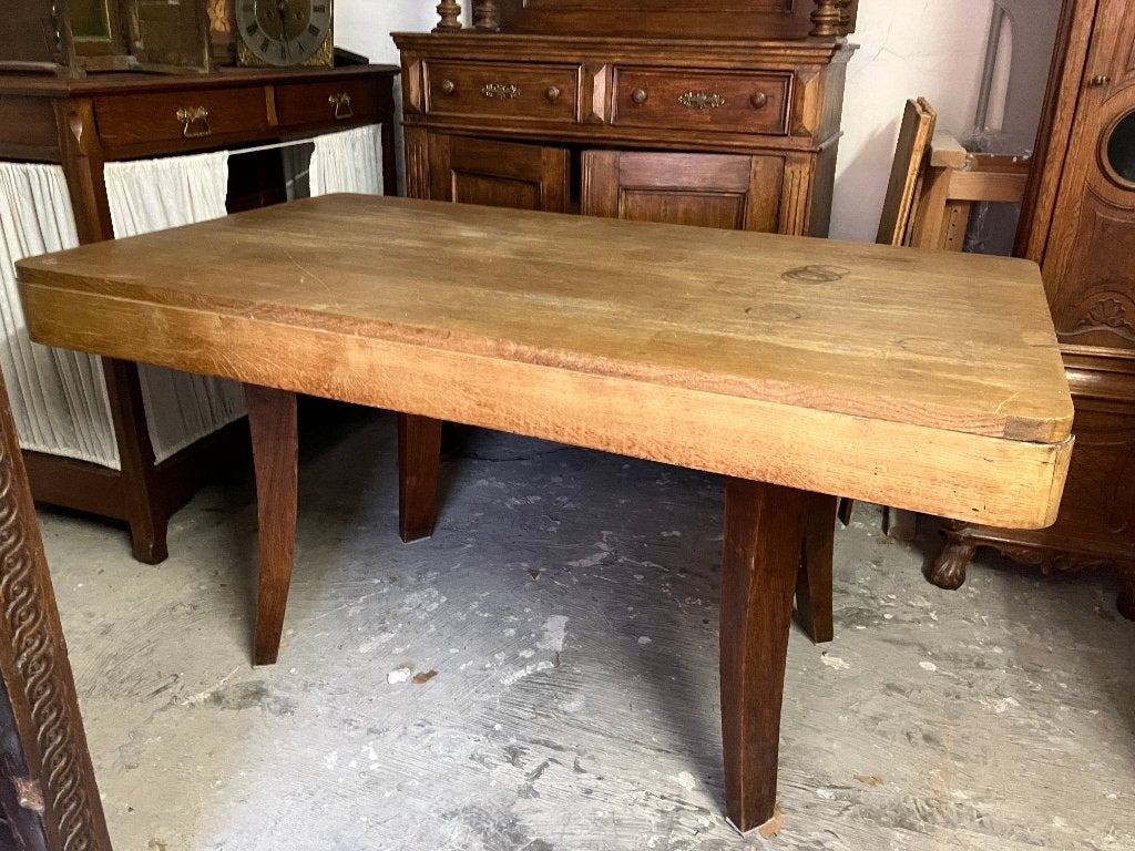 Table en bois vintage gratuite/extensible, Maison & Meubles, Vintage, Enlèvement, Utilisé, 50 à 100 cm
