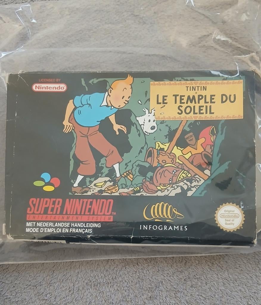 Tintin Hergé jeu Super Nintendo Le temple du soleil