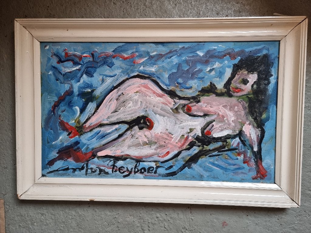 Première œuvre originale d'Anton Heyboer, Enlèvement, Signé, Papier