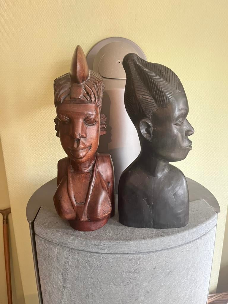 Bustes afrikaans ebbenhout, Ophalen of Verzenden, Zo goed als nieuw