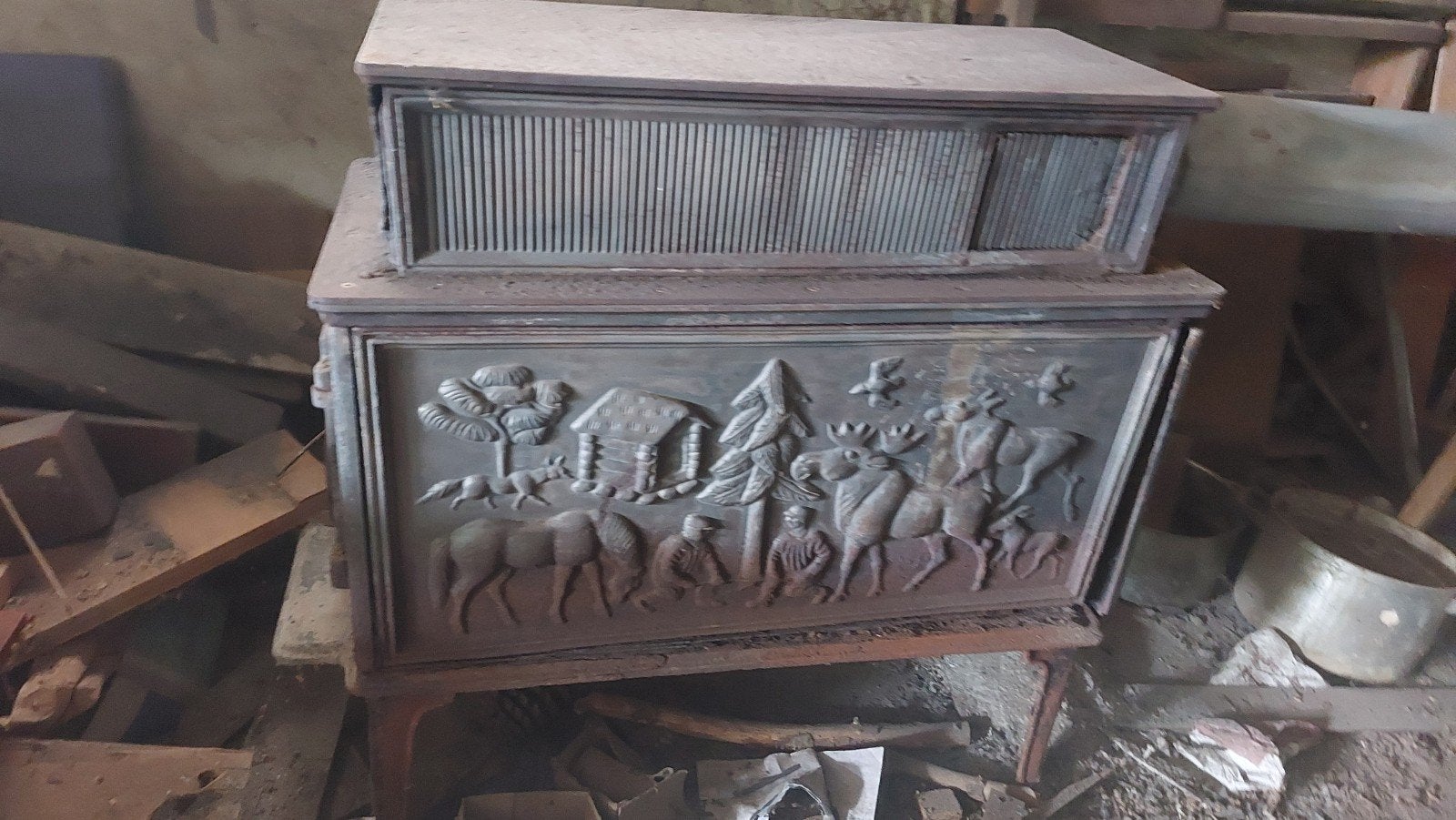 jotul oude houtkachel, Maison & Meubles, Cheminées, Enlèvement