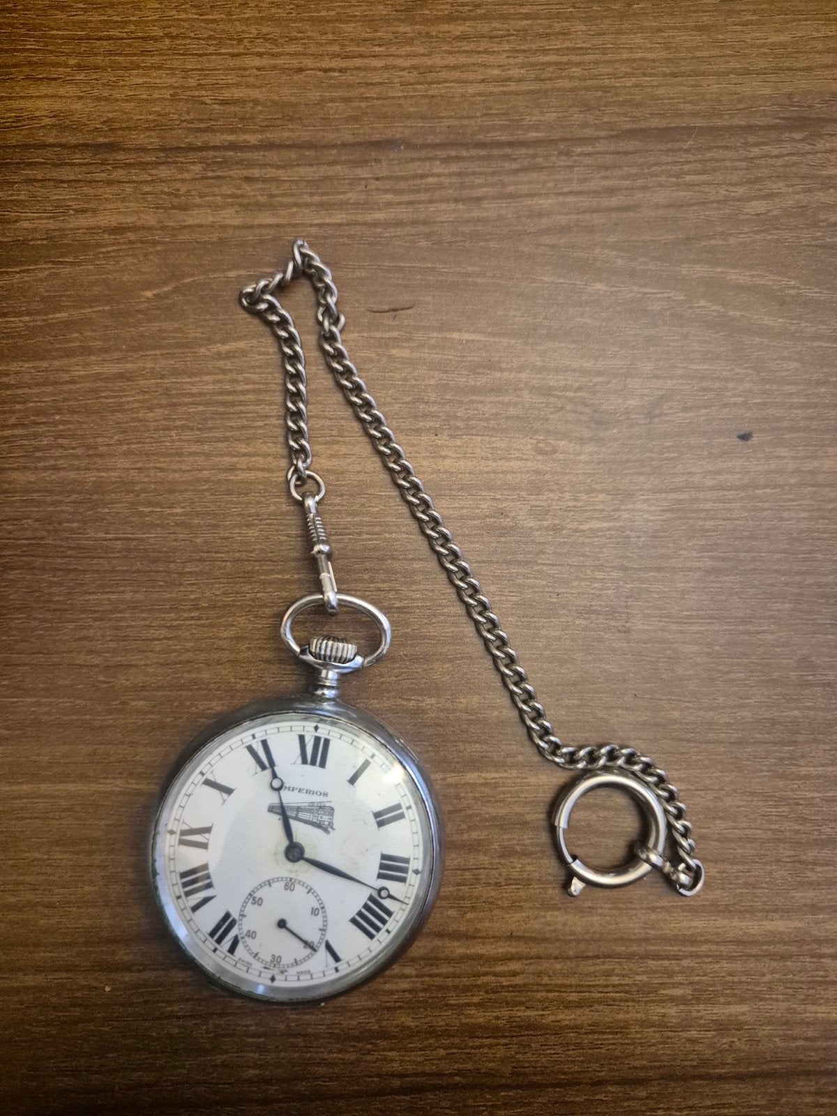 Montre à gousset ancienne IMPERIOS – avec chaîne, Enlèvement, Autres marques, Avec chaîne