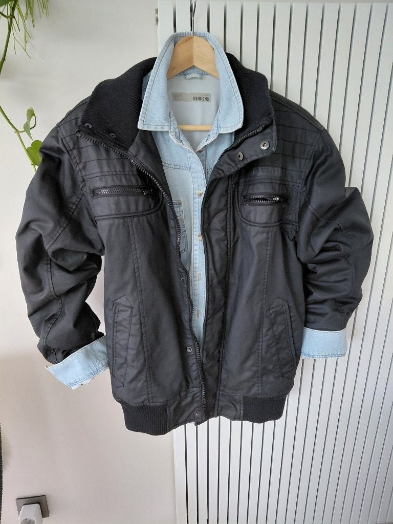 Jack&Jones  Veste / blouson noir Taille M, Enlèvement ou Envoi, Jack&Jones, Comme neuf, Taille 48/50 (M)