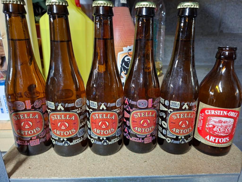Collector 6 bouteilles Stella Artois, Verzamelen, Biermerken, Ophalen of Verzenden, Flesje(s), Stella Artois