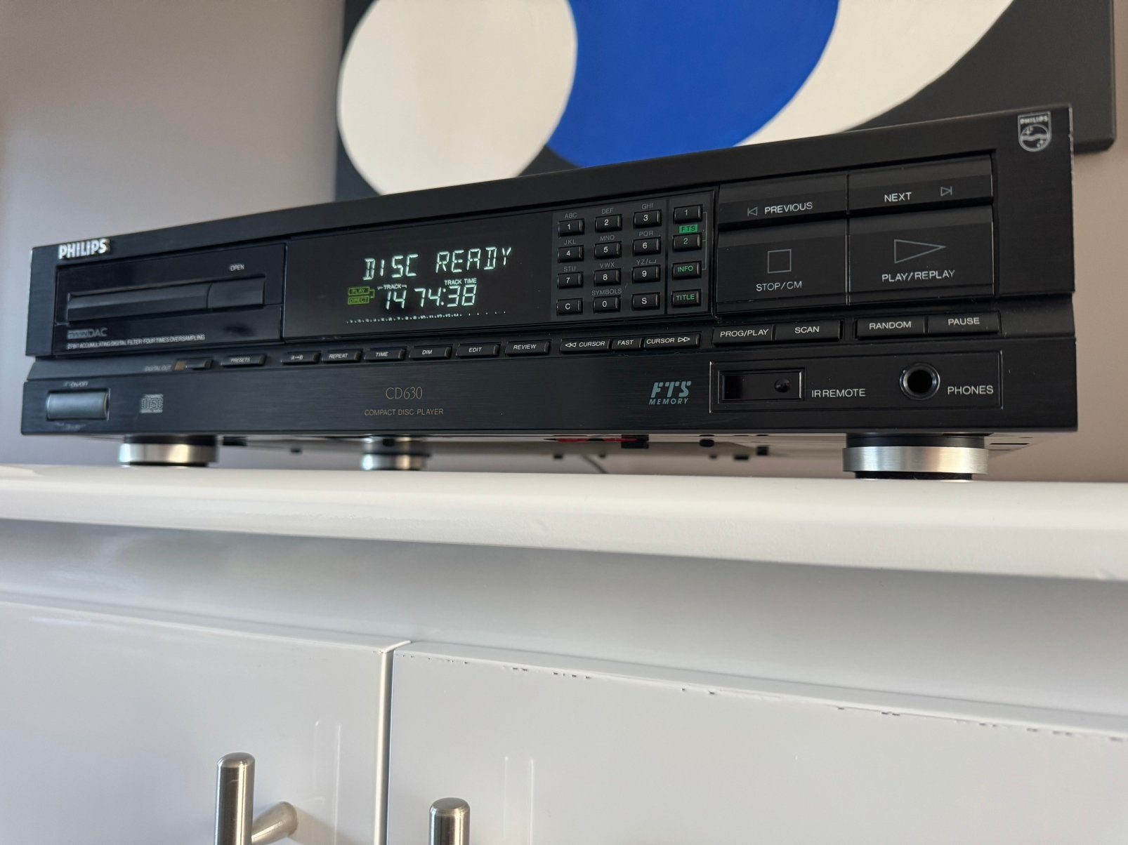 PHILIPS CD630 Vintage CD speler, Ophalen of Verzenden, Gebruikt, Philips