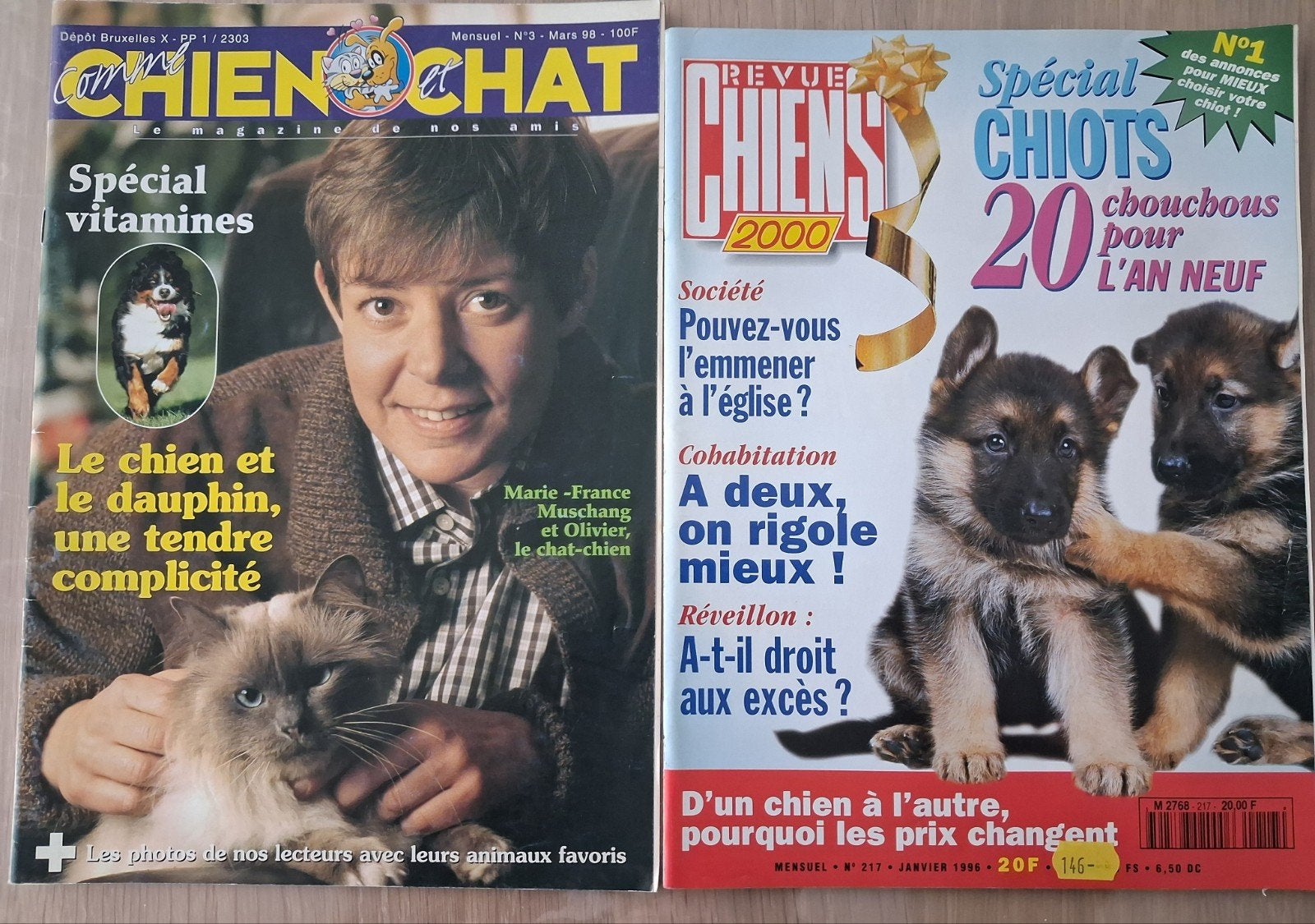 Lot de 2 magazines sur les chiens & chats à petits prix, Boeken, Ophalen, Gelezen