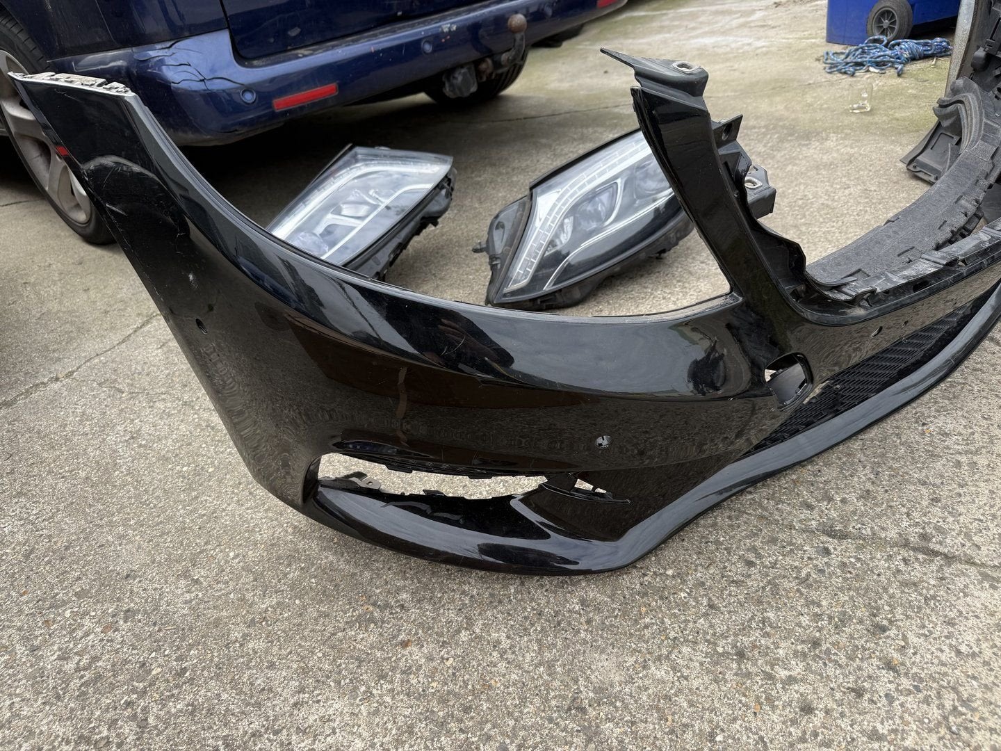 Mercedes-Benz S-klasse W222 AMG voorbumper, Gebruikt, -, Voor, Ophalen of Verzenden