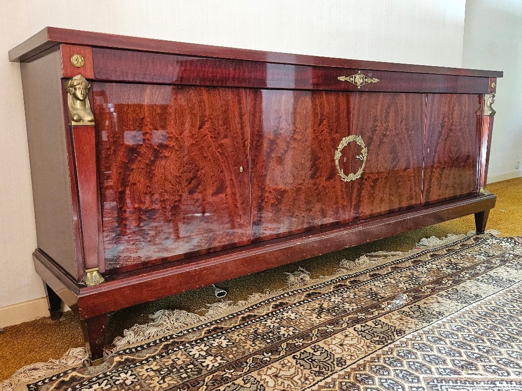 Set de 2 meuble style Empire en acajou, Ophalen